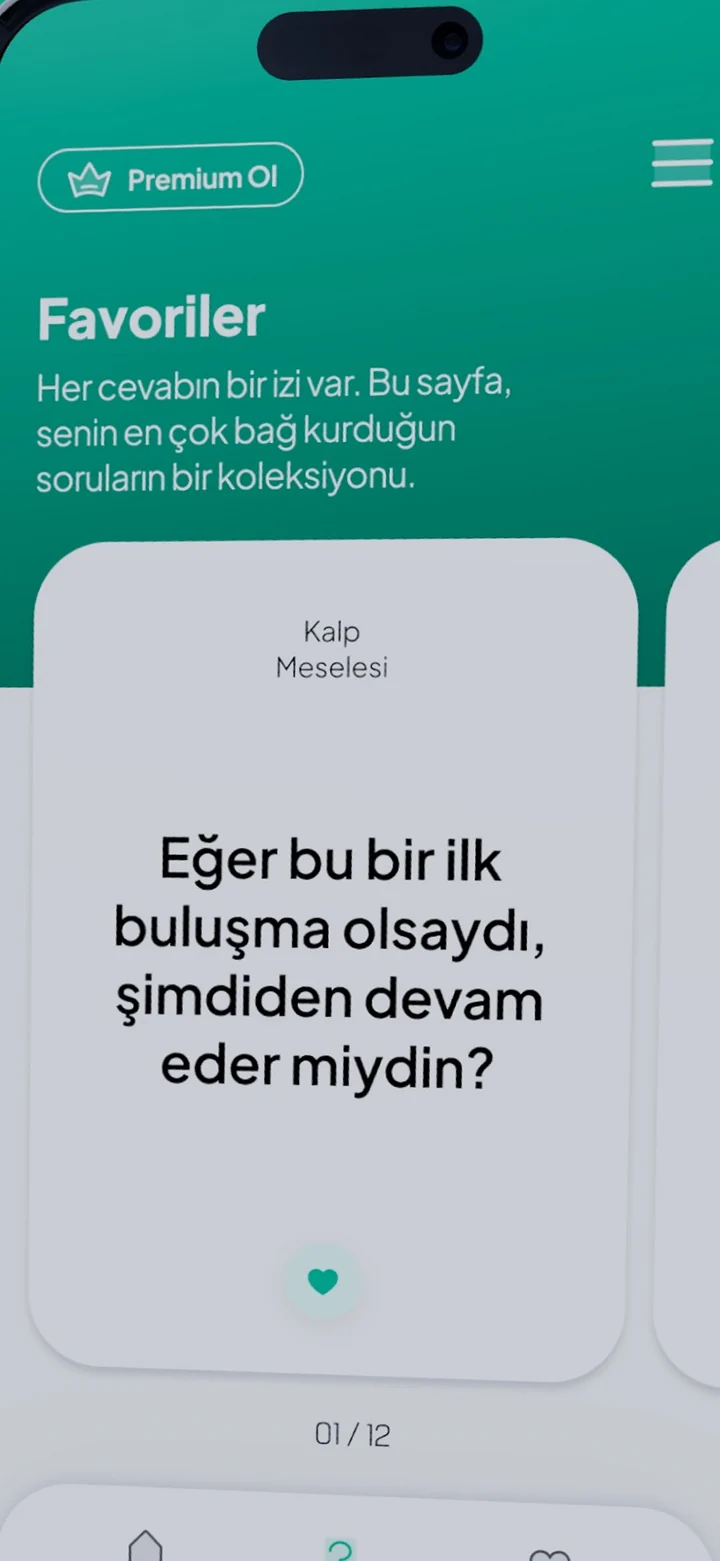 Bi’Konuşsak? favoriler ekranı